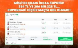 Misli’de çılgın iddaa kuponu! 264 TL’ye 206 bin 328 TL… Kupondaki hiçbir maçta gol olmadı!