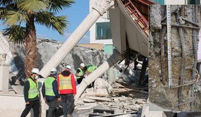 Hatay’da ağır hasar alan ve yıkılan binalarda etriye demiri eksikliği