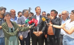 CHP heyeti, Mardin ve Diyarbakır sınırındaki yangın bölgesine gitti