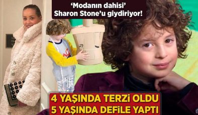 4 yaşında terzi oldu, 5 yaşında defile yaptı! ‘Modanın dahisi’ Sharon Stone’u giydiriyor