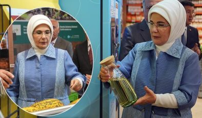 Emine Erdoğan atıksız alışverişi teşvik eden marketi ziyaret etti