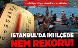 İstanbul’da iki ilçede nem rekoru! İşte bölge bölge hissedilen sıcaklıklar