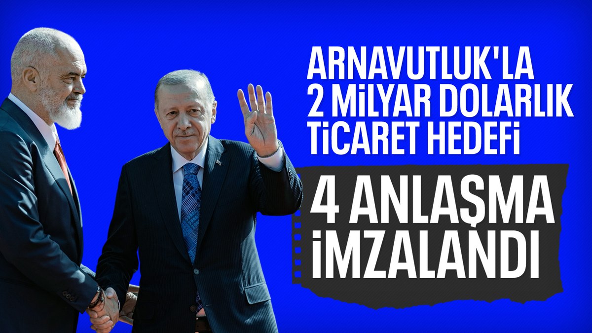 Cumhurbaşkanı Erdoğan Arnavutluk’ta: Ticaret hacmimizi 2 milyar dolar düzeyine çıkaracağız