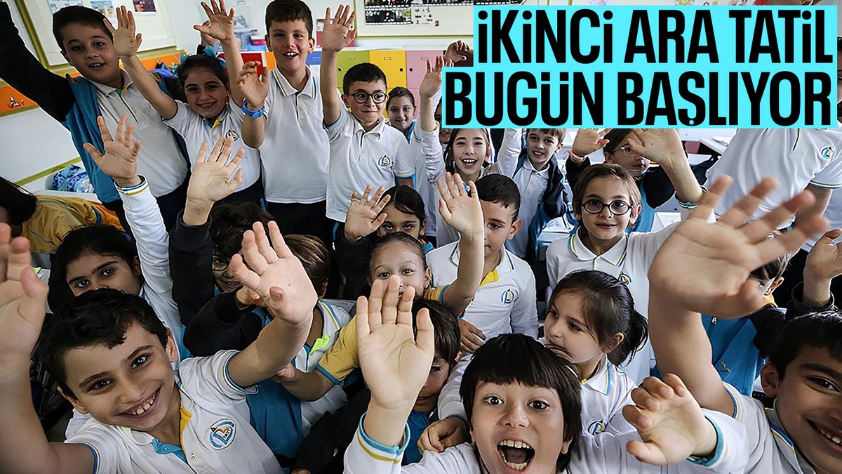 Okullarda 9 günlük ara tatil bugün başlayacak